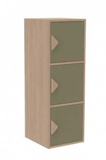 meuble 3 casiers avec portes vertical K'briol